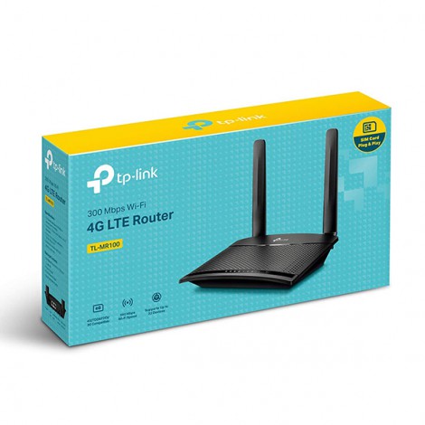 Router Wifi 4G LTE TP-Link TL-MR100 (300 Mbps/ Wifi 4/ 2.4 GHz)