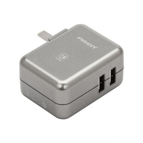 Sạc Pisen Dual USB Charger 2A, 15W Fast Charging TS-FC026