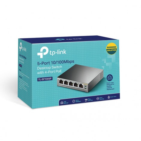 Switch PoE+ TP-Link TL-SF1005P (5 port/ 10/100 Mbps)