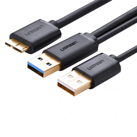 Cable Chữ Y USB 3.0 to Micro B 3.0 Ugreen 10382 dài 1m