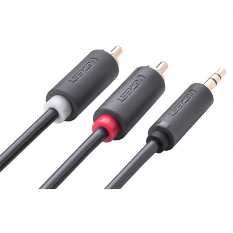 Cáp chuyển đổi Audio 3.5mm sang 2 RCA dài 1m Ugreen 10772