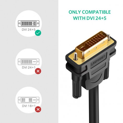 Cable DVI 24+5 sang VGA Ugreen 11617 dài 1.5m