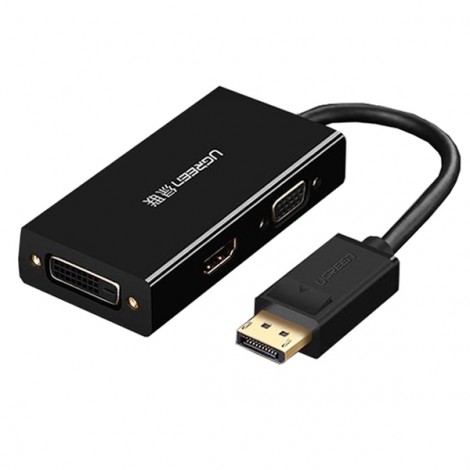 Cable chuyển Displayport to VGA + HDMI + DVI Hỗ trợ 4K 2K Ugreen 20420 (Đen)