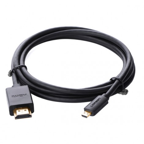 Cáp chuyển đổi Micro HDMI to HDMI dài 1,5m Ugreen 30102, hỗ trợ 4K60Hz HDR