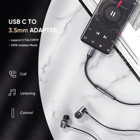 Cable USB-C Sang Cổng Âm Thanh 3.5mm Ugreen 30632