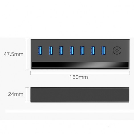 HUB USB 7 Cổng USB 3.0 Có Nguồn 5V 2A Ugreen 30845 (40522)