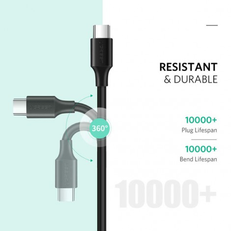 Cáp sạc dữ liệu USB Type C dài 1m Ugreen 50997