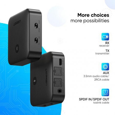 Bộ thu phát 2 trong 1 Bluetooth 5.0 Ugreen 70158, Có APTX