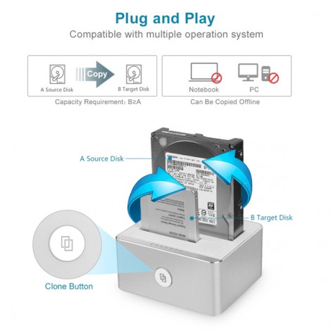 HDD Docking Unitek Sata Y3026