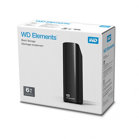 Ổ cứng di động HDD Western Digital Elements Desktop 6TB 3.5" WDBBKG0060HBK-SESN