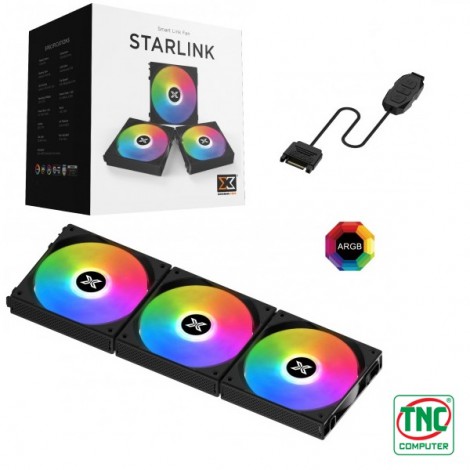 Bộ 3 Fan Case Xigmatek STARLINK ARGB (EN41303)