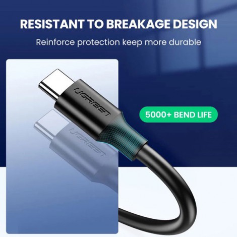 Cáp sạc nhanh QC 3.0 3A USB Type C USB 3.0 dài 0.5m Ugreen 20881