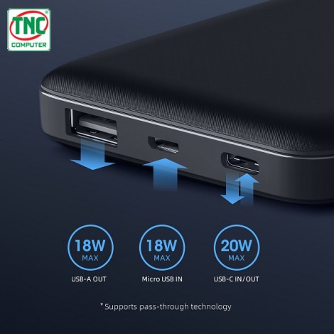 Sạc dự phòng Innostyle Powermax 10000mAh PD/QC3.0 20W IP20PDBLK (Black)