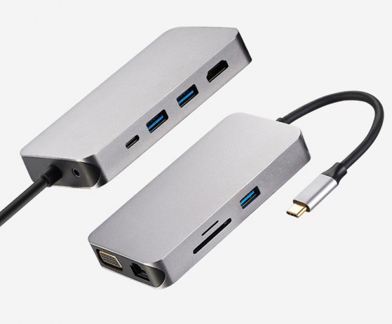 Cable Type-C sang 3 USB 3.0+VGA+LAN+TF+SD SSK SHU-C520