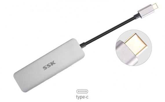 Cable Type-C sang HDMI +3P (USB 3.0)SSK SHU-C545