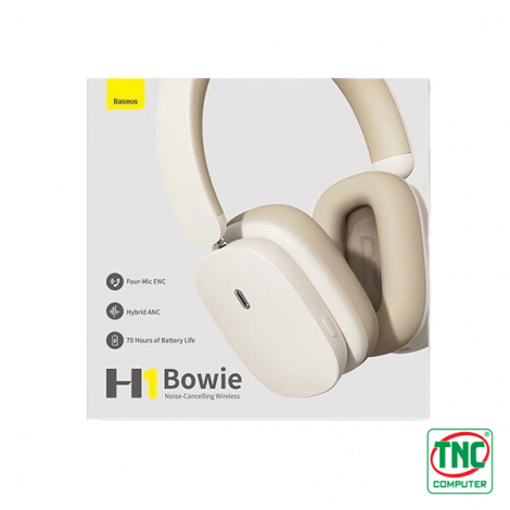 Tai nghe Bluetooth Baseus Bowie H1 Noise-Cancellation Creamy-White LVH017-OS-RW (NGTW230202)