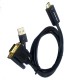 Cable HDMI sang VGA + USB KM KY-H129B