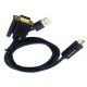 Cable HDMI sang VGA + USB KM KY-H129B