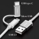 Cable sạc đa năng 2 in 1 USB Type-C / Micro USB Ugreen 20873 dài 1,5M 