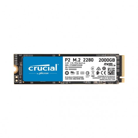 Ổ cứng SSD 2TB Crucial P2 PCIe NVMe CT2000P2SSD8