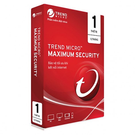 Phần mềm diệt Virus Trend Micro Maximum Security 1PC version 17 (2021) Box