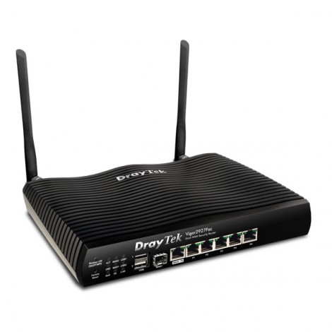 Router Wifi Cân Bằng Tải Draytek Vigor2927Fac (2 x GbE WAN, 5 x GbE LAN, 2 x 3G/4G USB/ SFP)