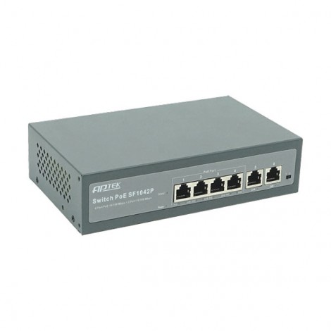 Switch PoE Aptek SF1042P (6 port/ 10/100 Mbps/ Unmanaged)