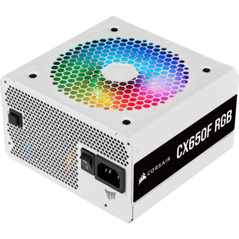 Nguồn máy tính Corsair CX650F RGB White 80 Plus Bronze - Full Modul