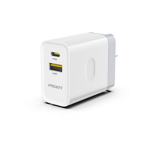 Cốc sạc PISEN Quick Type-C Wall Charger PD 18W (Lightning) TS-C120