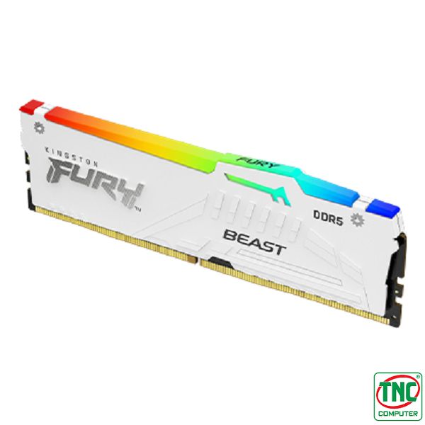Thiết kế màu trắng sang trọng RAM Kingston Fury Beast RGB White 32GB DDR5