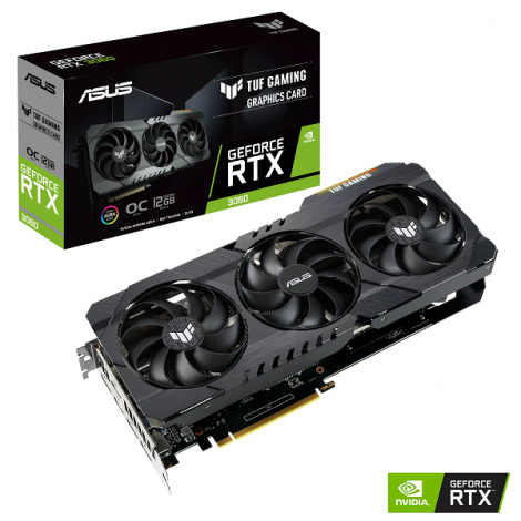 Card màn hình Asus TUF Gaming GeForce RTX 3060 V2 OC (TUF-RTX3060-O12G-V2-GAMING)