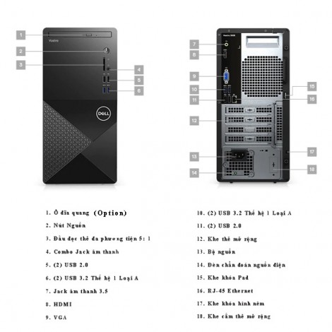 Máy bộ Dell Vostro 3888 RJMM62Y11