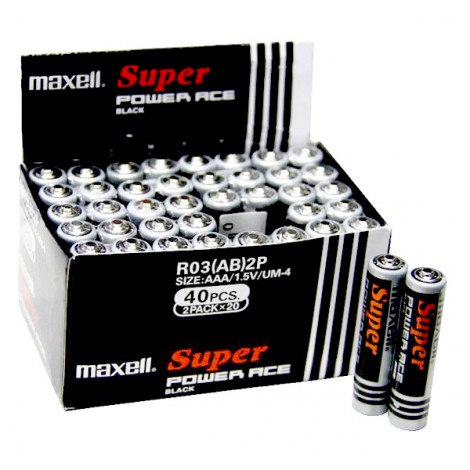 Pin Super Ace AAA Maxell R03(AB)2P