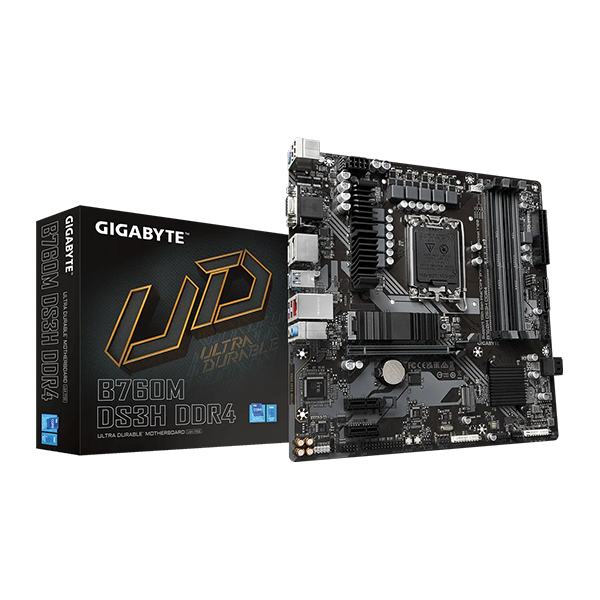 Mainboard Gigabyte B760M DS3H DDR4 (4 x DDR4/ 128GB/ LGA 1700/ Micro ATX)