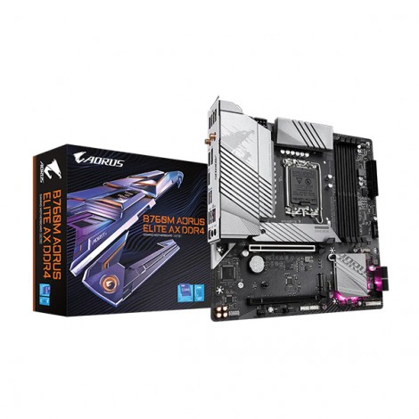 Mainboard Gigabyte B760M Aorus Elite AX DDR4 (4 x DDR4/ 128GB/ LGA 1700/ Micro ATX)