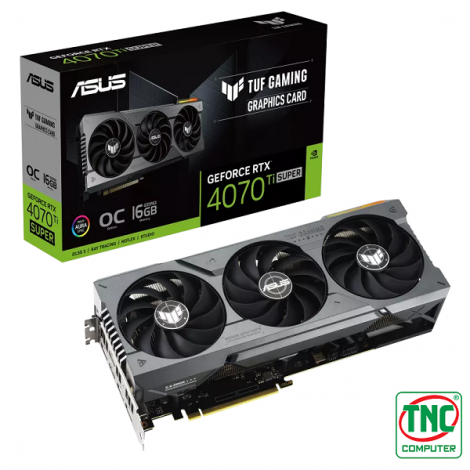 Card màn hình Asus TUF Gaming GeForce RTX 4070 Ti Super 16GB GDDR6X OC Edition (TUF-RTX4070TIS-O16G-Gaming)