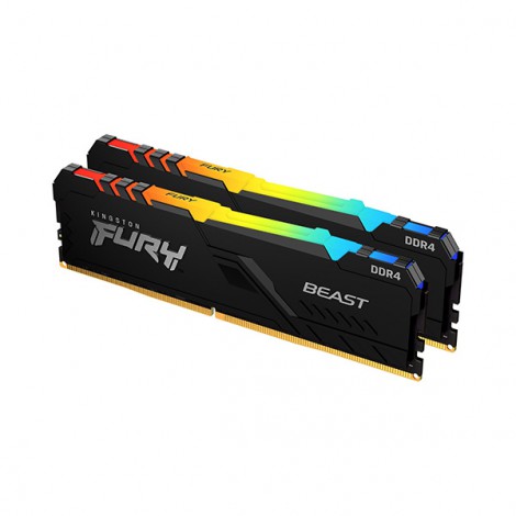 Ram Desktop Kingston Fury Beast RGB 16GB DDR4 Bus 3600Mhz KF436C17BBAK2/16