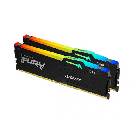Ram Desktop Kingston Fury Beast RGB 16GB DDR5 Bus 5200Mhz KF552C40BBAK2-16