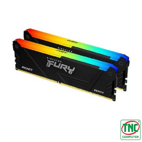 Ram Desktop Kingston Fury Beast RGB 16GB DDR4 Bus 3200MT/s KF432C16BB2AK2/16