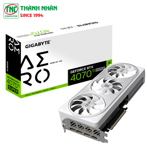 Card màn hình Gigabyte GeForce RTX 4070 Ti Super Aero OC 16G (GV-N407TSAERO OC-16GD)