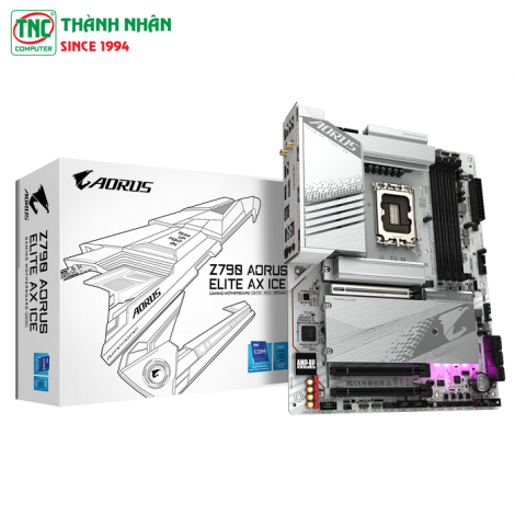 Mainboard Gigabyte Z790 Aorus Elite AX ICE (4 x DDR5/ 192 GB/ LGA 1700/ ATX)