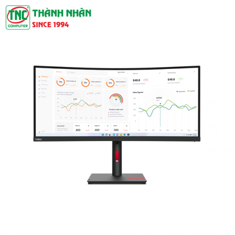 Màn hình LCD Lenovo ThinkVision T34w-30 63D4GAR1WW (34 inches/ 3440 x 1440/ 350 cd/m2/ 4ms/ 60Hz)