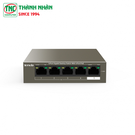 Switch PoE Tenda TEG1105P (5 port/ 10/100/1000 Mbps)