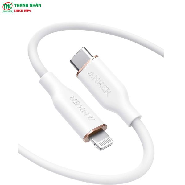 Cáp sạc Anker PowerLine III Type-C sang Lightning dài 1.8m FLOW màu trắng (White) B2B_A8663H21