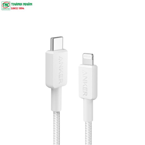 Cáp sạc Anker 322 Type-C sang Lightning dài 0.9m Nylon màu Trắng B2B_A81B5H21