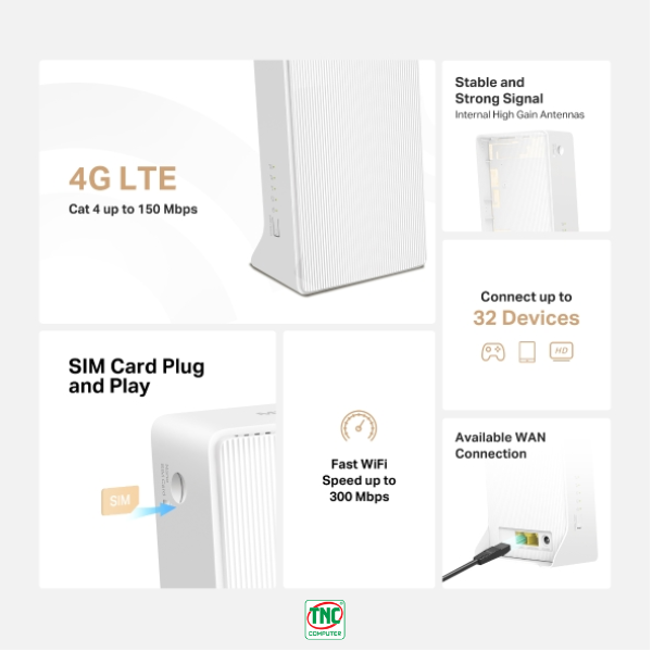 Bộ phát Wifi 4G LTE Mercusys MB112-4G Bộ phát Wifi 4G LTE Mercusys MB112-4G