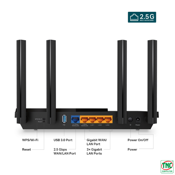 Bộ Phát Wifi TP-Link AX55 Pro sở hữu cổng kết nối đa dạng Bộ Phát Wifi TP-Link AX55 Pro sở hữu cổng kết nối đa dạng
