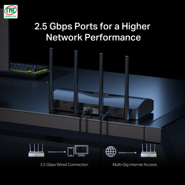 Bộ phát Wifi Mercusys MR27BE sở hữu cổng kết nối 2.5Gbps tín hiệu vượt trội Bộ phát Wifi Mercusys MR27BE sở hữu cổng kết nối 2.5Gbps tín hiệu vượt trội