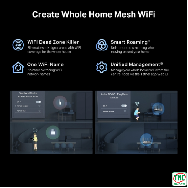 Bộ Phát Archer TP-Link BE400 sở hữu hệ thống Mesh WiFi phủ sóng rộng Bộ Phát Archer TP-Link BE400 sở hữu hệ thống Mesh WiFi phủ sóng rộng