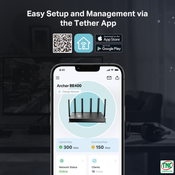 Bộ Phát Archer TP-Link BE400 hỗ trợ tính năng quản lý thông minh Bộ Phát Archer TP-Link BE400 hỗ trợ tính năng quản lý thông minh